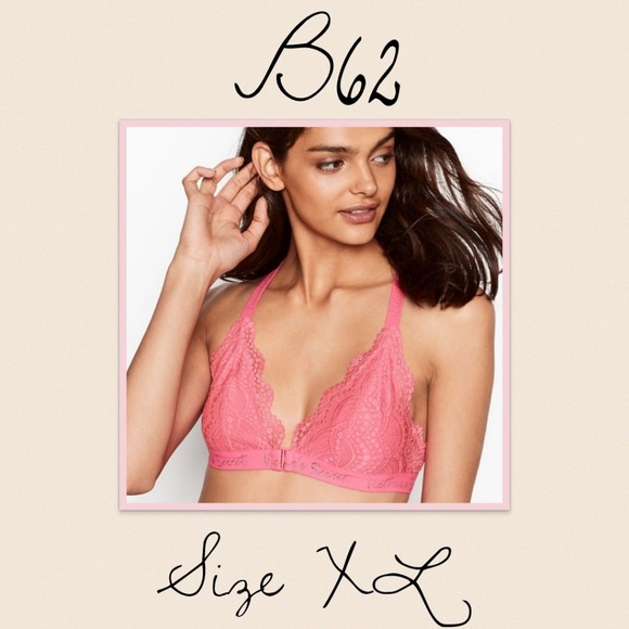 Victoria's Secret Other - Pink Lace Triangle Front-Close Bralette, XL